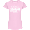 Teacher Love Them Return Funny Teaching Womens Petite Cut T-Shirt Light Pink