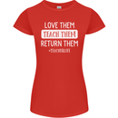 Teacher Love Them Return Funny Teaching Womens Petite Cut T-Shirt Red