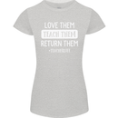 Teacher Love Them Return Funny Teaching Womens Petite Cut T-Shirt Sports Grey
