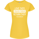 Teacher Love Them Return Funny Teaching Womens Petite Cut T-Shirt Yellow