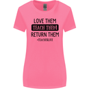Teacher Love Them Return Funny Teaching Womens Wider Cut T-Shirt Azalea