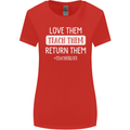 Teacher Love Them Return Funny Teaching Womens Wider Cut T-Shirt Red