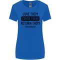 Teacher Love Them Return Funny Teaching Womens Wider Cut T-Shirt Royal Blue