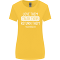Teacher Love Them Return Funny Teaching Womens Wider Cut T-Shirt Yellow
