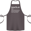 Teacher Maths English Science Sport Funny Cotton Apron 100% Organic Dark Grey