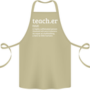 Teacher Maths English Science Sport Funny Cotton Apron 100% Organic Khaki