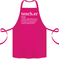 Teacher Maths English Science Sport Funny Cotton Apron 100% Organic Pink