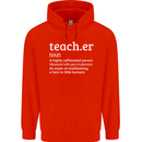 Teacher Maths English Science Sport Funny Mens 80% Cotton Hoodie Bright Red