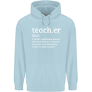 Teacher Maths English Science Sport Funny Mens 80% Cotton Hoodie Light Blue