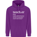 Teacher Maths English Science Sport Funny Mens 80% Cotton Hoodie Purple