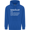 Teacher Maths English Science Sport Funny Mens 80% Cotton Hoodie Royal Blue