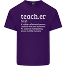 Teacher Maths English Science Sport Funny Mens Cotton T-Shirt Tee Top Purple