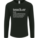Teacher Maths English Science Sport Funny Mens Long Sleeve T-Shirt Black