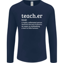 Teacher Maths English Science Sport Funny Mens Long Sleeve T-Shirt Navy Blue