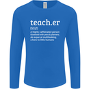 Teacher Maths English Science Sport Funny Mens Long Sleeve T-Shirt Royal Blue