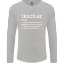 Teacher Maths English Science Sport Funny Mens Long Sleeve T-Shirt Sports Grey