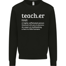Teacher Maths English Science Sport Funny Mens Sweatshirt Jumper Black