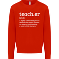 Teacher Maths English Science Sport Funny Mens Sweatshirt Jumper Bright Red