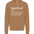 Teacher Maths English Science Sport Funny Mens Sweatshirt Jumper Caramel Latte
