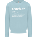 Teacher Maths English Science Sport Funny Mens Sweatshirt Jumper Light Blue