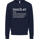Teacher Maths English Science Sport Funny Mens Sweatshirt Jumper Navy Blue