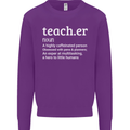 Teacher Maths English Science Sport Funny Mens Sweatshirt Jumper Purple