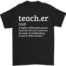 Teacher Maths English Science Sport Funny Mens T-Shirt Cotton Gildan Black