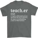 Teacher Maths English Science Sport Funny Mens T-Shirt Cotton Gildan Charcoal