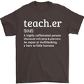 Teacher Maths English Science Sport Funny Mens T-Shirt Cotton Gildan Dark Chocolate