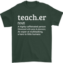 Teacher Maths English Science Sport Funny Mens T-Shirt Cotton Gildan Forest Green