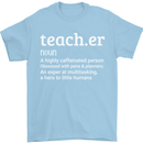 Teacher Maths English Science Sport Funny Mens T-Shirt Cotton Gildan Light Blue