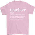 Teacher Maths English Science Sport Funny Mens T-Shirt Cotton Gildan Light Pink