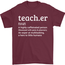 Teacher Maths English Science Sport Funny Mens T-Shirt Cotton Gildan Maroon