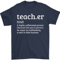 Teacher Maths English Science Sport Funny Mens T-Shirt Cotton Gildan Navy Blue