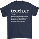 Teacher Maths English Science Sport Funny Mens T-Shirt Cotton Gildan Navy Blue