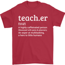 Teacher Maths English Science Sport Funny Mens T-Shirt Cotton Gildan Red