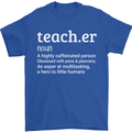 Teacher Maths English Science Sport Funny Mens T-Shirt Cotton Gildan Royal Blue