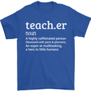 Teacher Maths English Science Sport Funny Mens T-Shirt Cotton Gildan Royal Blue