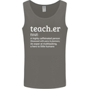 Teacher Maths English Science Sport Funny Mens Vest Tank Top Charcoal