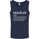 Teacher Maths English Science Sport Funny Mens Vest Tank Top Navy Blue