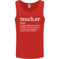 Teacher Maths English Science Sport Funny Mens Vest Tank Top Red
