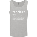 Teacher Maths English Science Sport Funny Mens Vest Tank Top Sports Grey