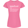 Teacher Maths English Science Sport Funny Womens Petite Cut T-Shirt Azalea