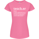 Teacher Maths English Science Sport Funny Womens Petite Cut T-Shirt Azalea