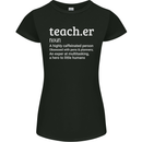 Teacher Maths English Science Sport Funny Womens Petite Cut T-Shirt Black