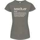 Teacher Maths English Science Sport Funny Womens Petite Cut T-Shirt Charcoal