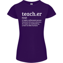 Teacher Maths English Science Sport Funny Womens Petite Cut T-Shirt Purple