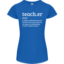 Teacher Maths English Science Sport Funny Womens Petite Cut T-Shirt Royal Blue