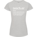 Teacher Maths English Science Sport Funny Womens Petite Cut T-Shirt Sports Grey