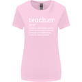 Teacher Maths English Science Sport Funny Womens Wider Cut T-Shirt Light Pink
